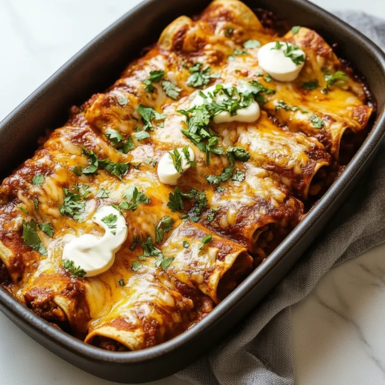Cheesy Beef Enchiladas Dinner