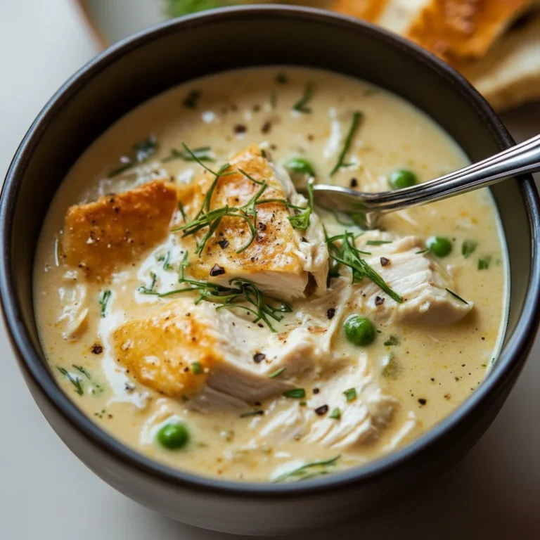 Creamy Chicken Soup Recipe Bowl