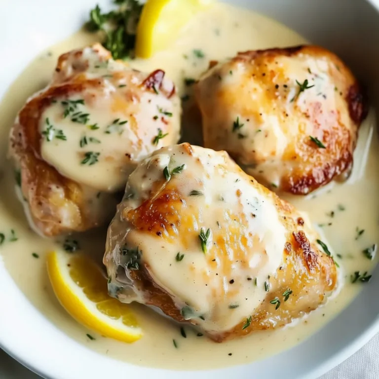 Creamy Lemon Herb Chicken Thighs