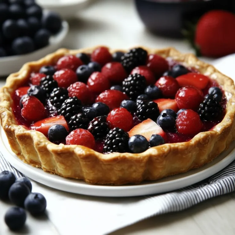 Fresh Seasonal Fruit Pie Dessert