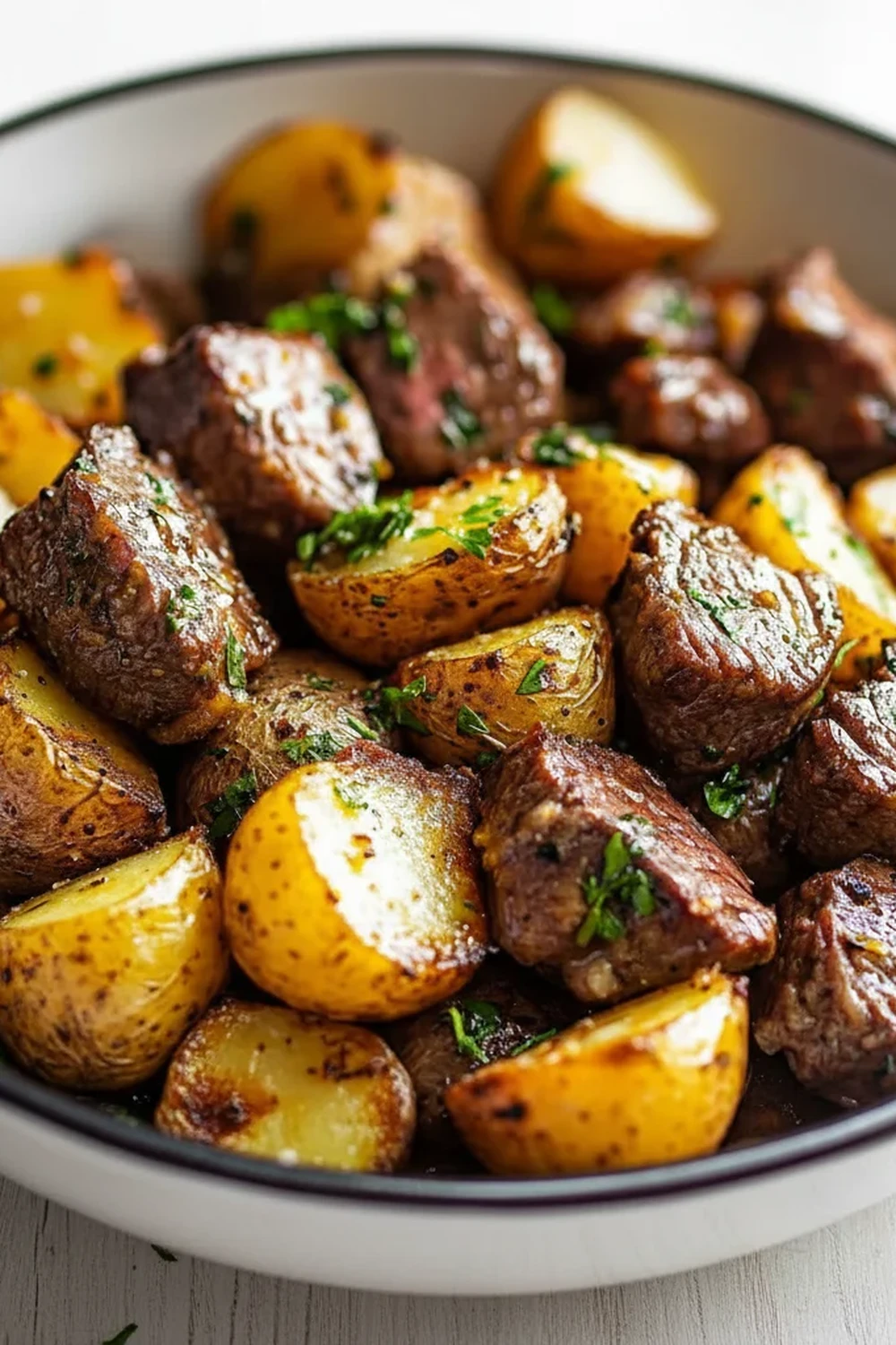 Garlic Butter Steak Bites And Potatoes Recipe