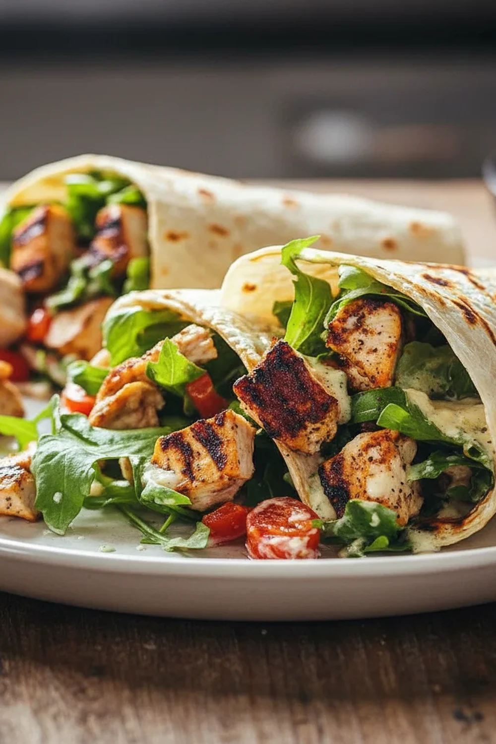 Grilled Chicken Caesar Wraps