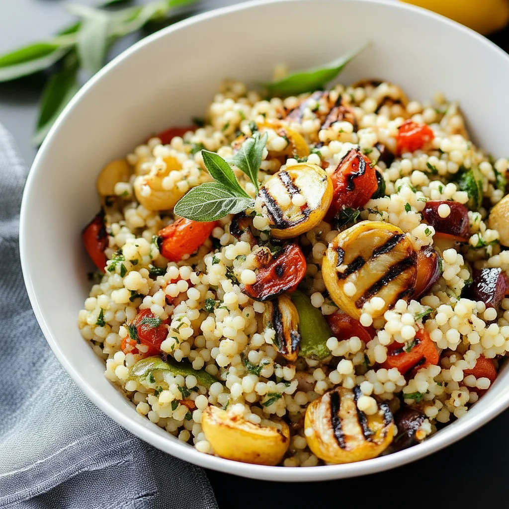 Lemon Herb Couscous With Grilled Veggies