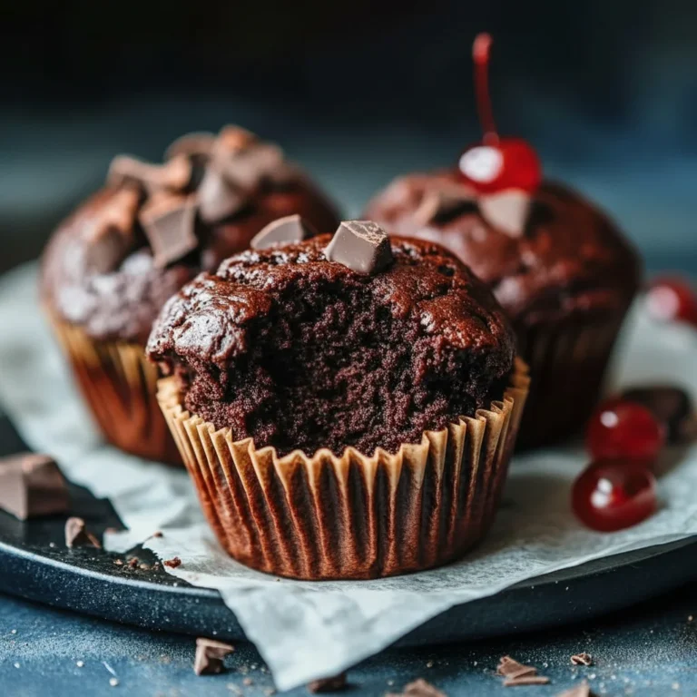 Rich Dark Chocolate Muffins