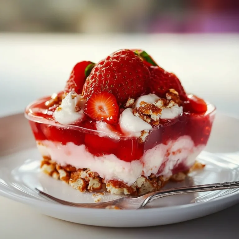 Strawberry Pretzel Salad Dessert