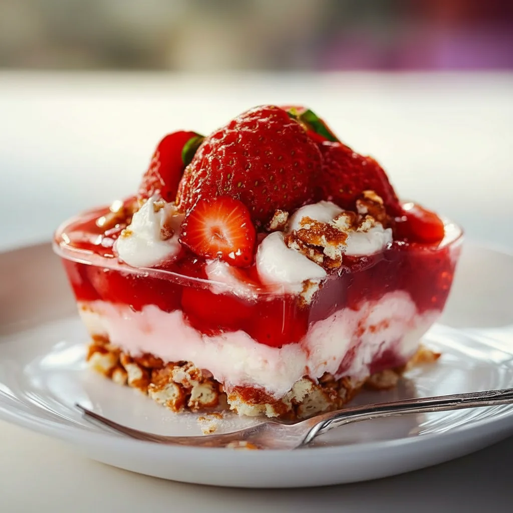 Strawberry Pretzel Salad Dessert