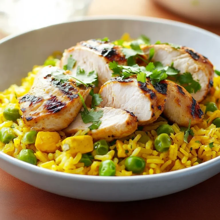 Turmeric Rice With Grilled Chicken Recipe