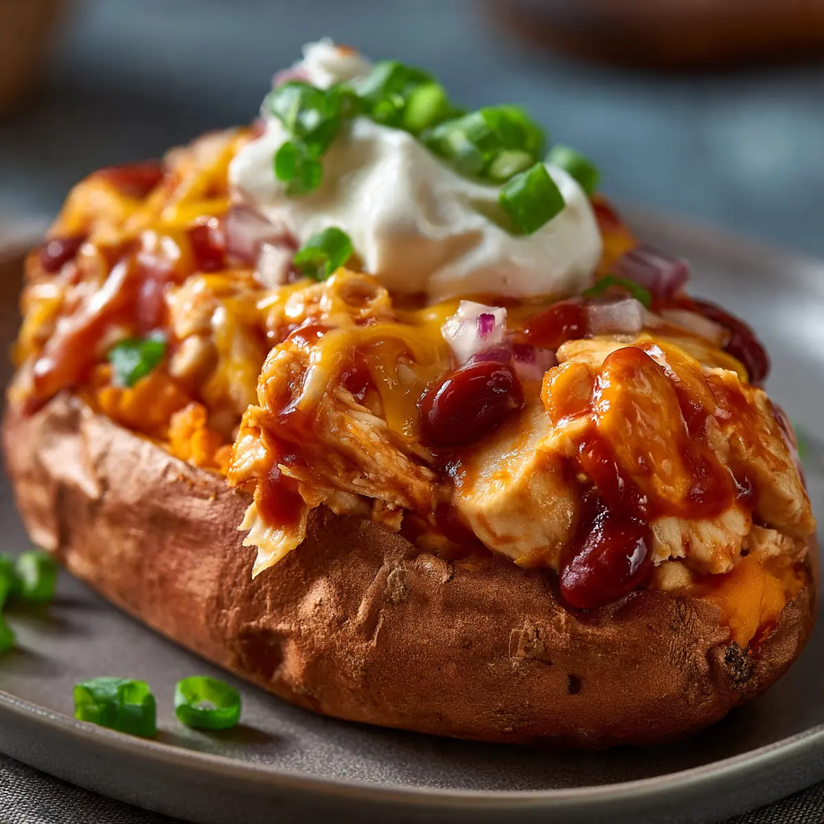 Bbq Chicken Stuffed Sweet Potatoes
