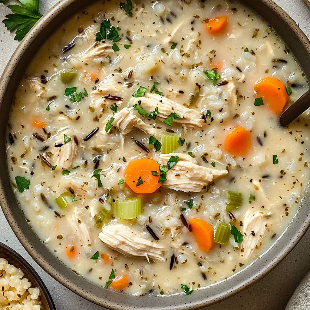 Crockpot Chicken & Wild Rice Soup