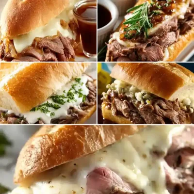 Crockpot French Dip Sandwiches