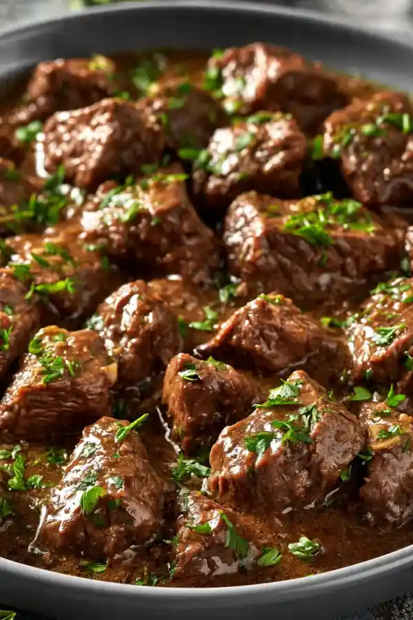 Garlic & Herb Slow Cooker Beef Tips