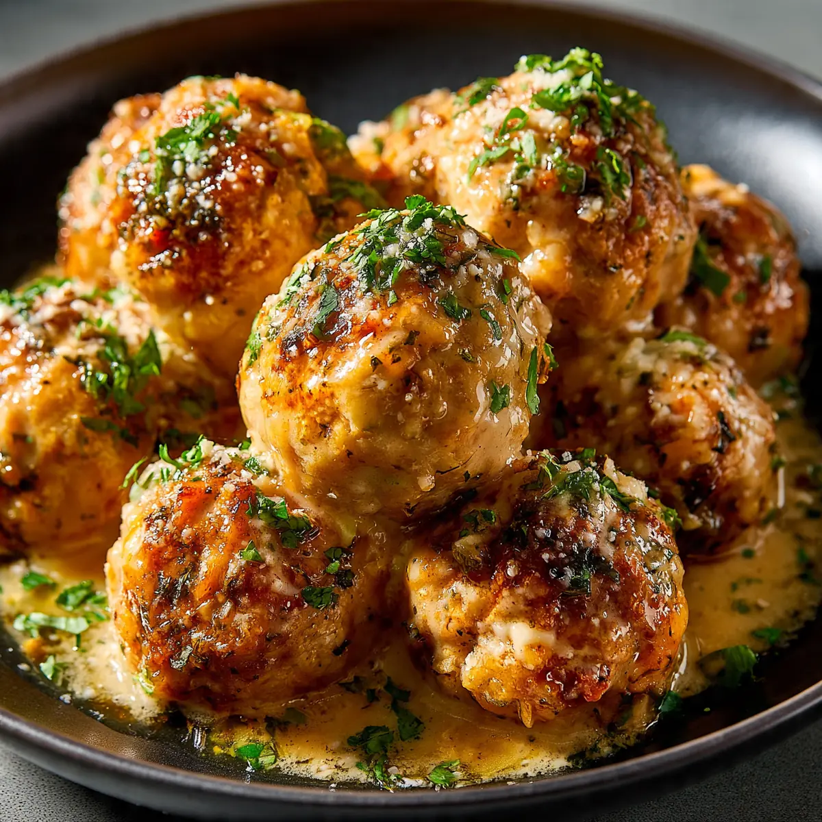 Garlic Parmesan Chicken Meatballs
