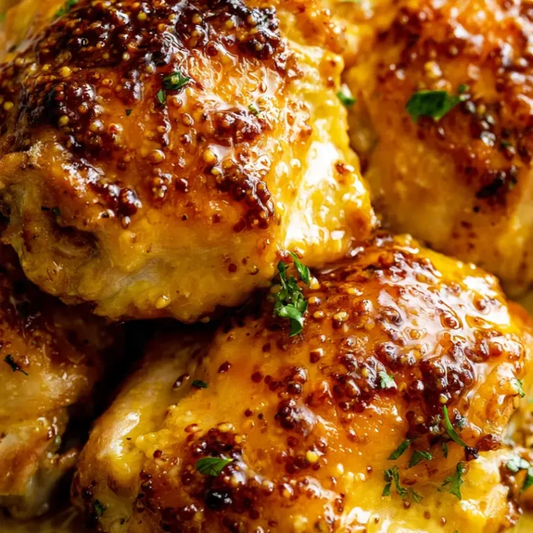 Honey Mustard Baked Chicken Thighs