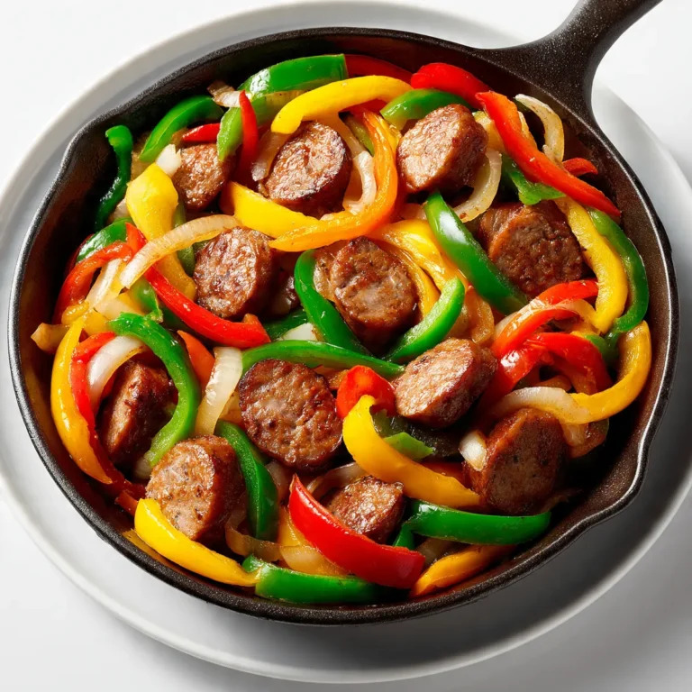 Italian Beef Sausage & Peppers Skillet