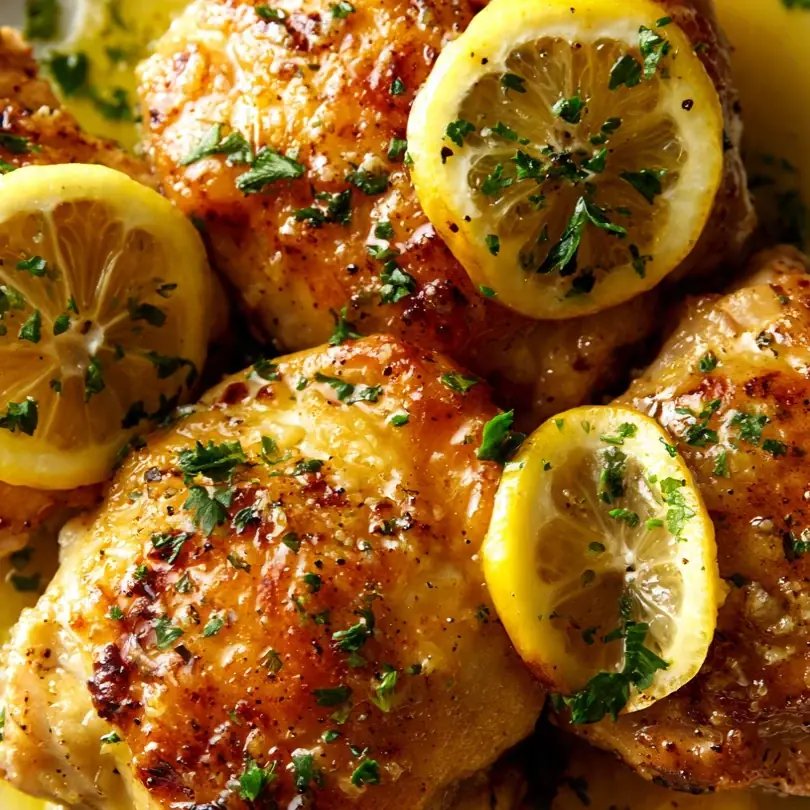Lemon Garlic Butter Chicken Thighs
