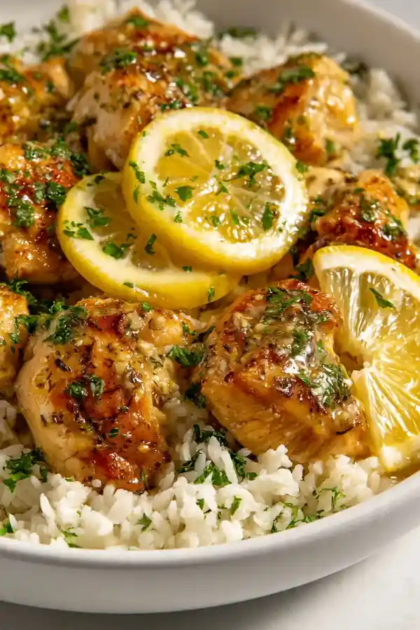 Lemon & Herb Garlic Butter Chicken with Rice