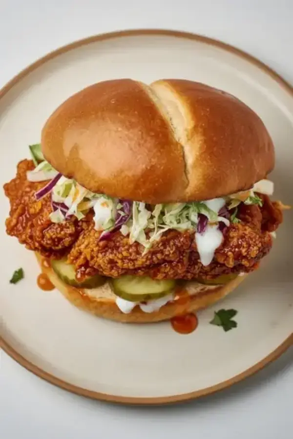 Oven-Baked Nashville Hot Chicken Sandwich