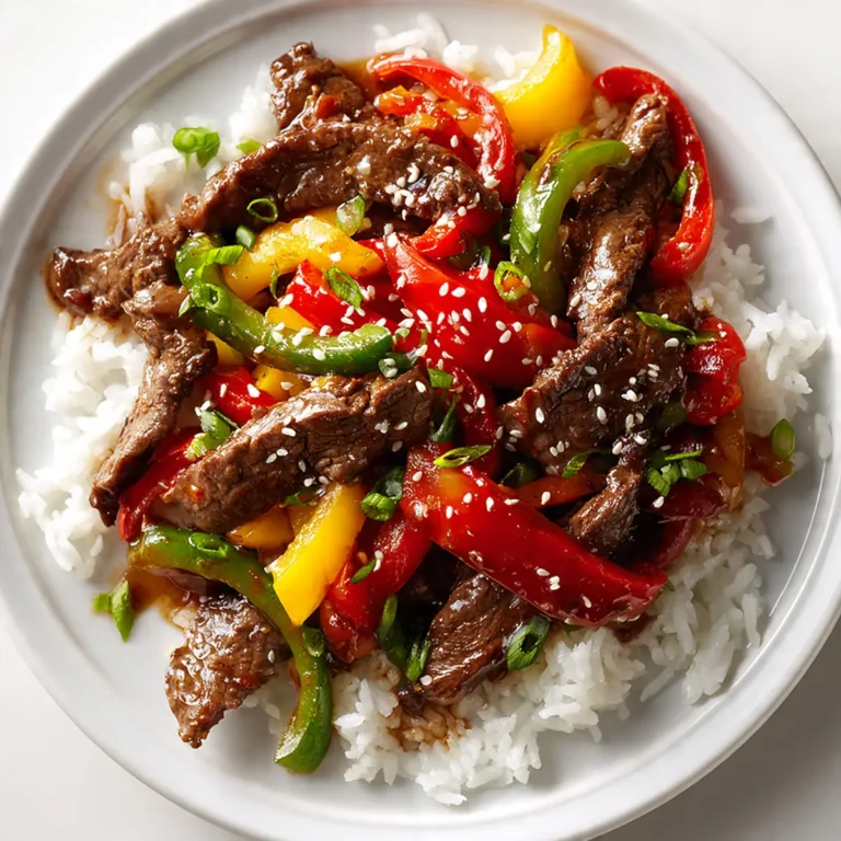 Pepper Steak Stir-Fry Over Rice