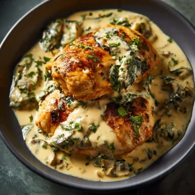 Smothered Chicken In Creamy Gravy