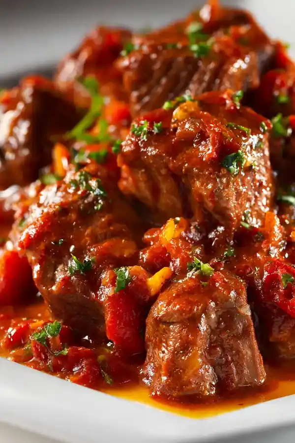 Tangy Tomato & Paprika Beef Tips