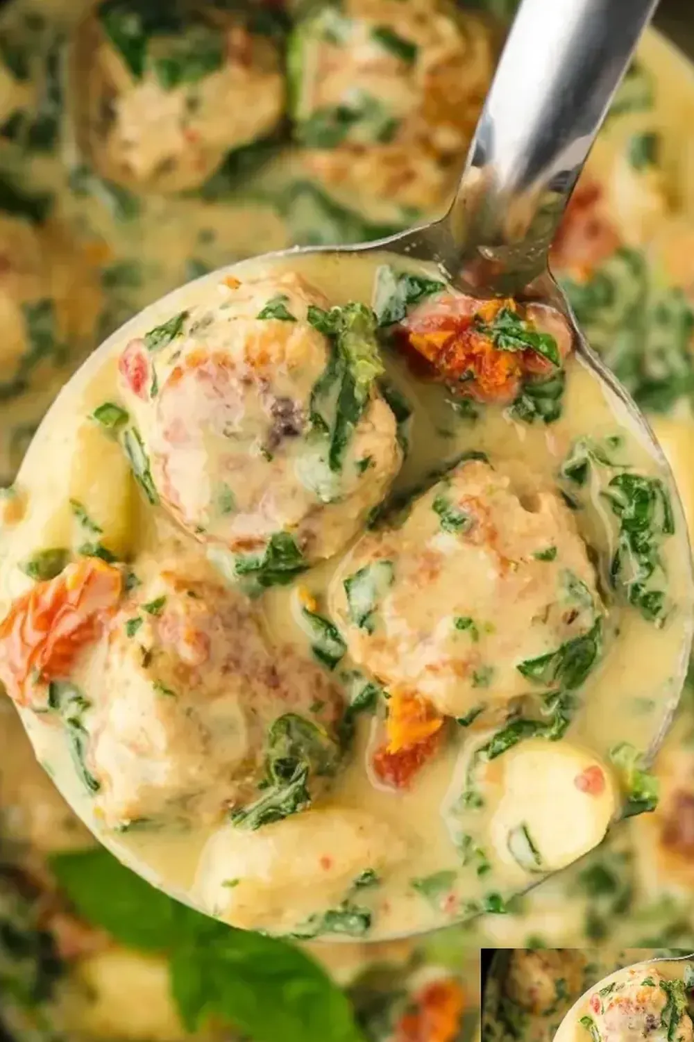 Tuscan Chicken Meatballs with Gnocchi