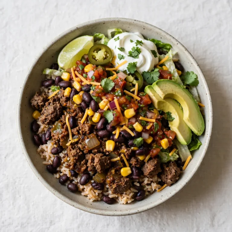Beef And Bean Burrito Bowl