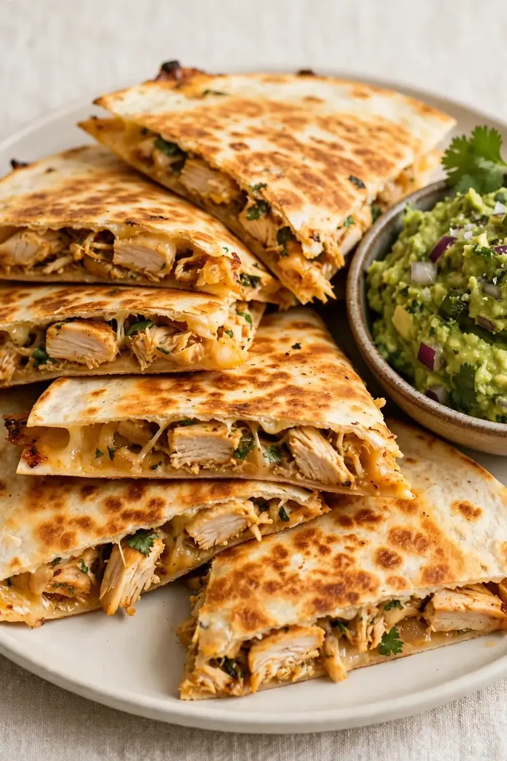 Chicken Quesadillas with Guacamole
