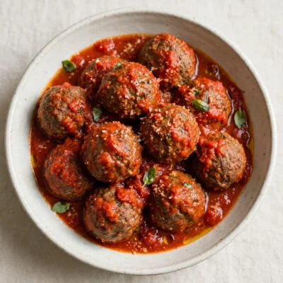 Classic Beef Meatballs In Marinara Sauce