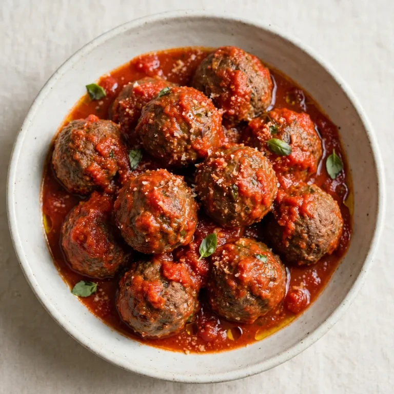 Classic Beef Meatballs In Marinara Sauce