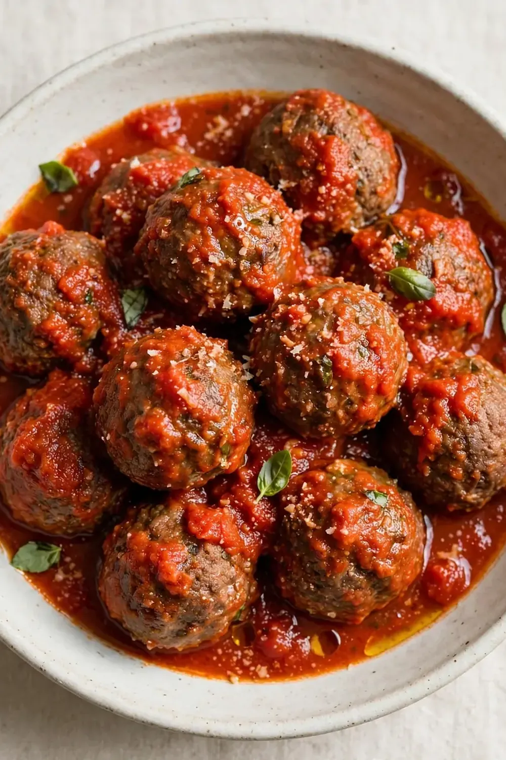 Classic Beef Meatballs in Marinara Sauce