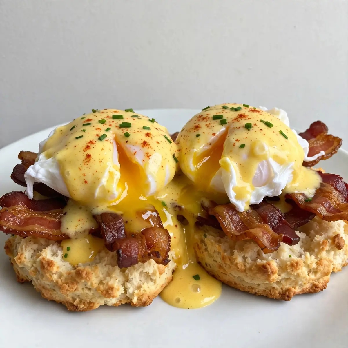 Cozy Southern Eggs Benedict with Smoky Beef Bacon
