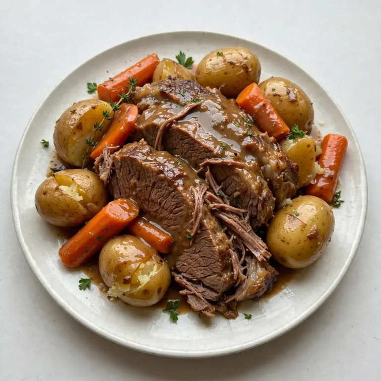 Cozy Weekend All-American Pot Roast with Carrots and Potatoes