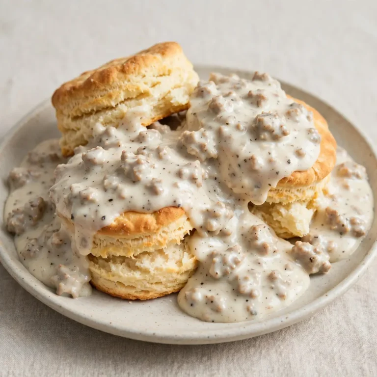 Cozy Weekend Project Classic Biscuits and Turkey Sausage Gravy