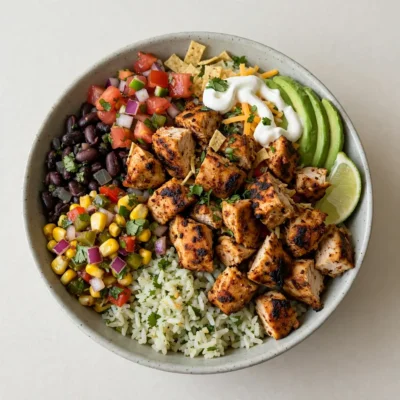Cozy Weekend Project Copycat Chipotle Chicken and Rice Bowl