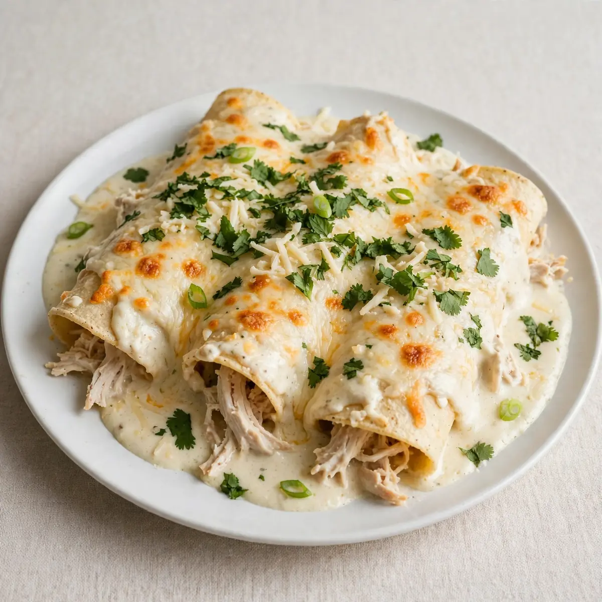 Creamy Chicken Enchiladas