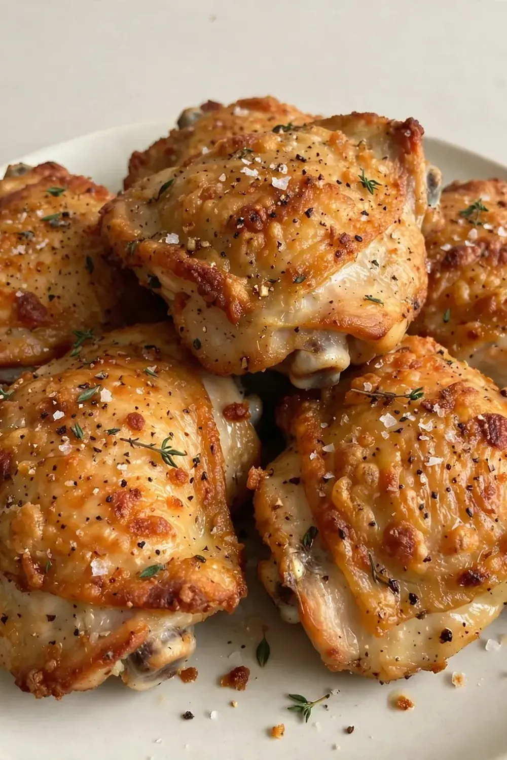 Crispy Baked Chicken Thighs