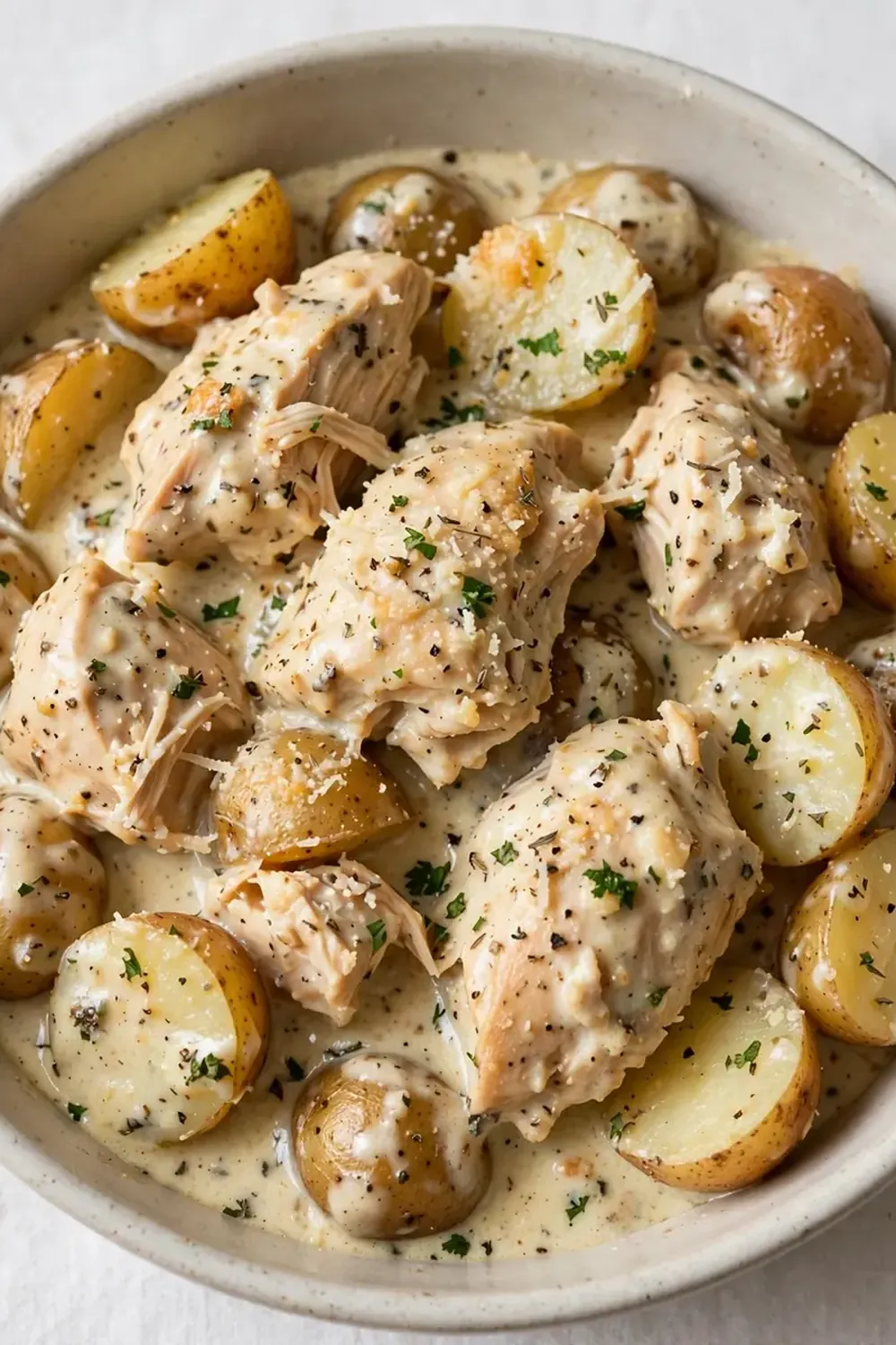 Crockpot Creamy Chicken and Potatoes