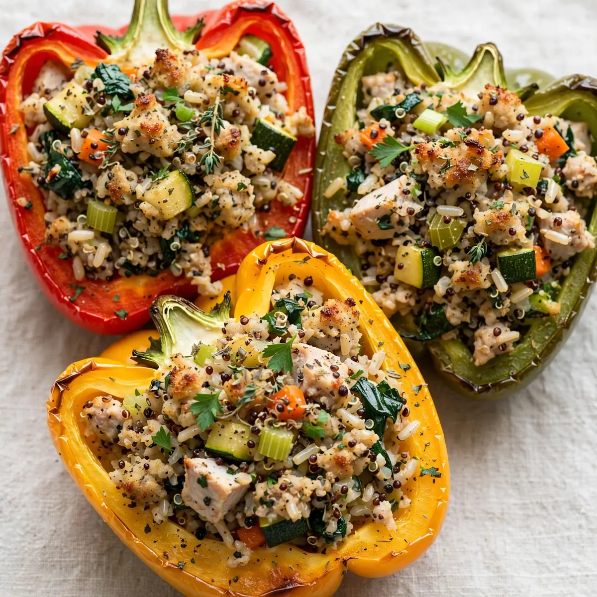 Healthy Turkey Stuffed Peppers