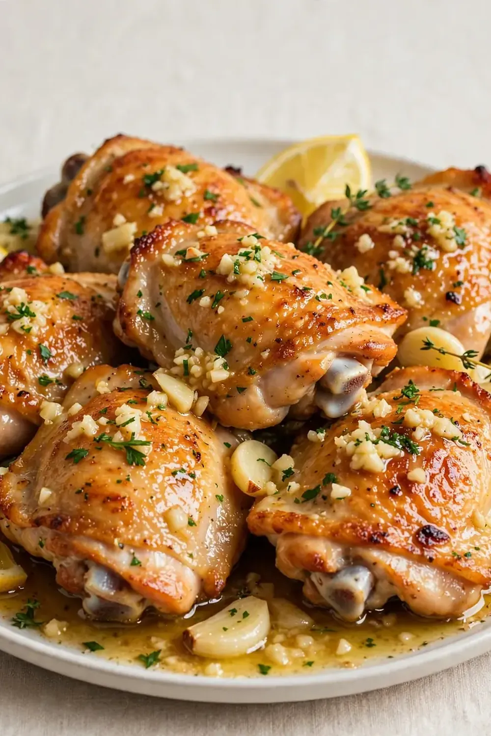 Lemon Garlic Butter Chicken Thighs