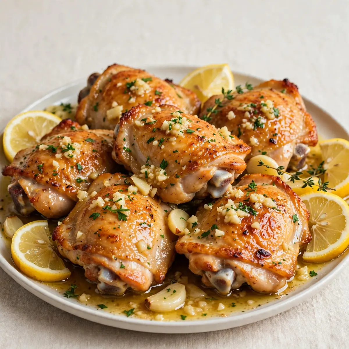 Lemon Garlic Butter Chicken Thighs