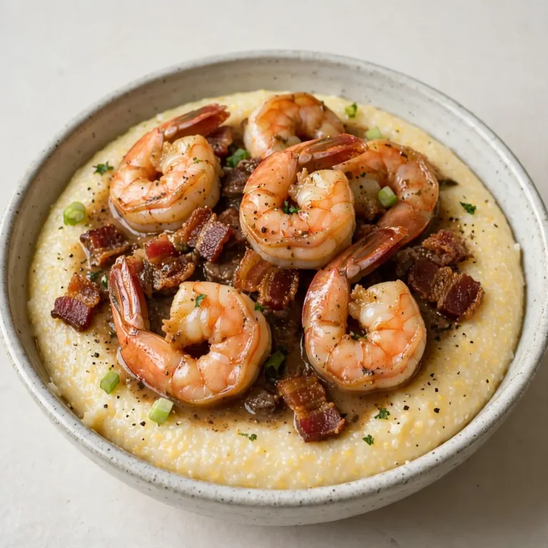 Smoky Beef Bacon Southern Shrimp and Grits