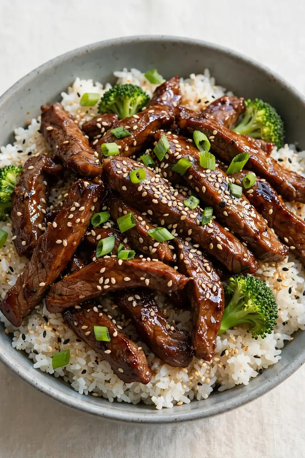 Teriyaki Beef Bowls with Sesame Rice