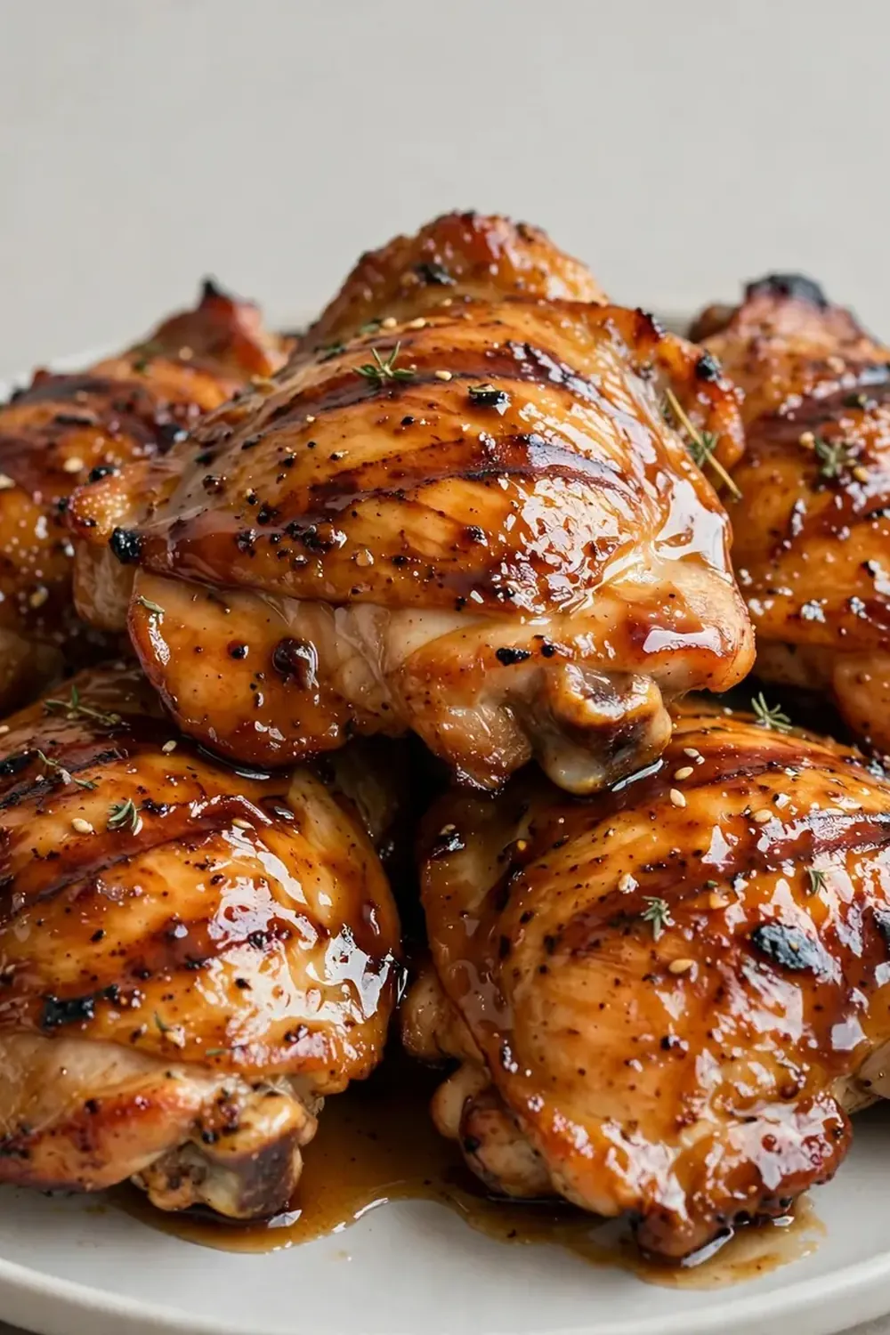 grilled maple glazed chicken thighs