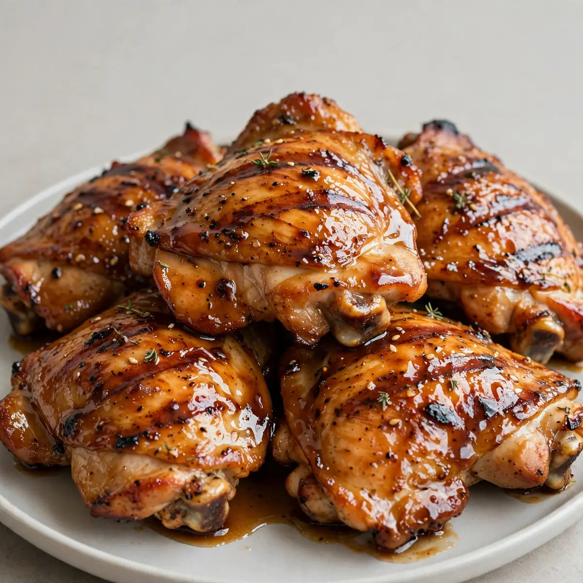 Fast Family Grilled Maple Glazed Chicken Thighs