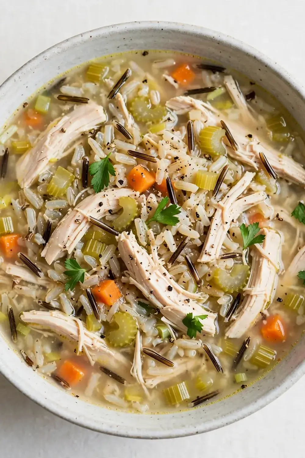 light chicken and wild rice soup