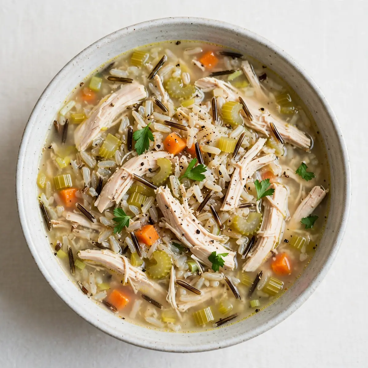 One-Pot Light Chicken and Wild Rice Soup
