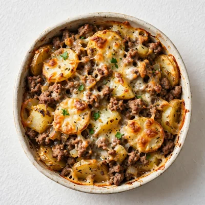 One-Pot Savory Ground Beef Potato Casserole