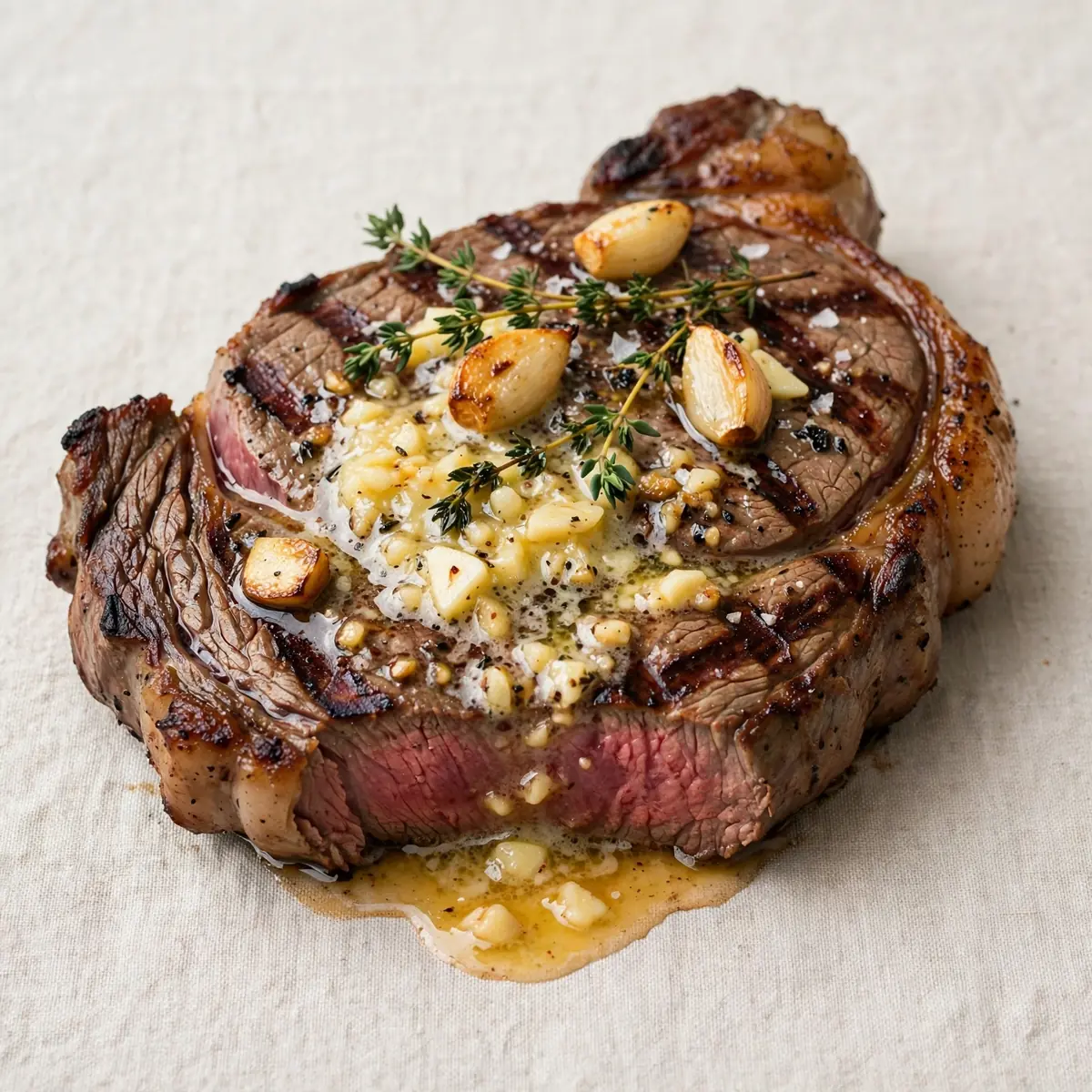 Quick Grilled Sirloin Steak with Garlic Butter