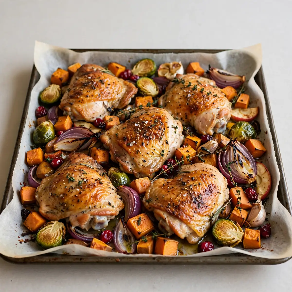 Quick Weeknight Easy Sheet Pan Harvest Chicken