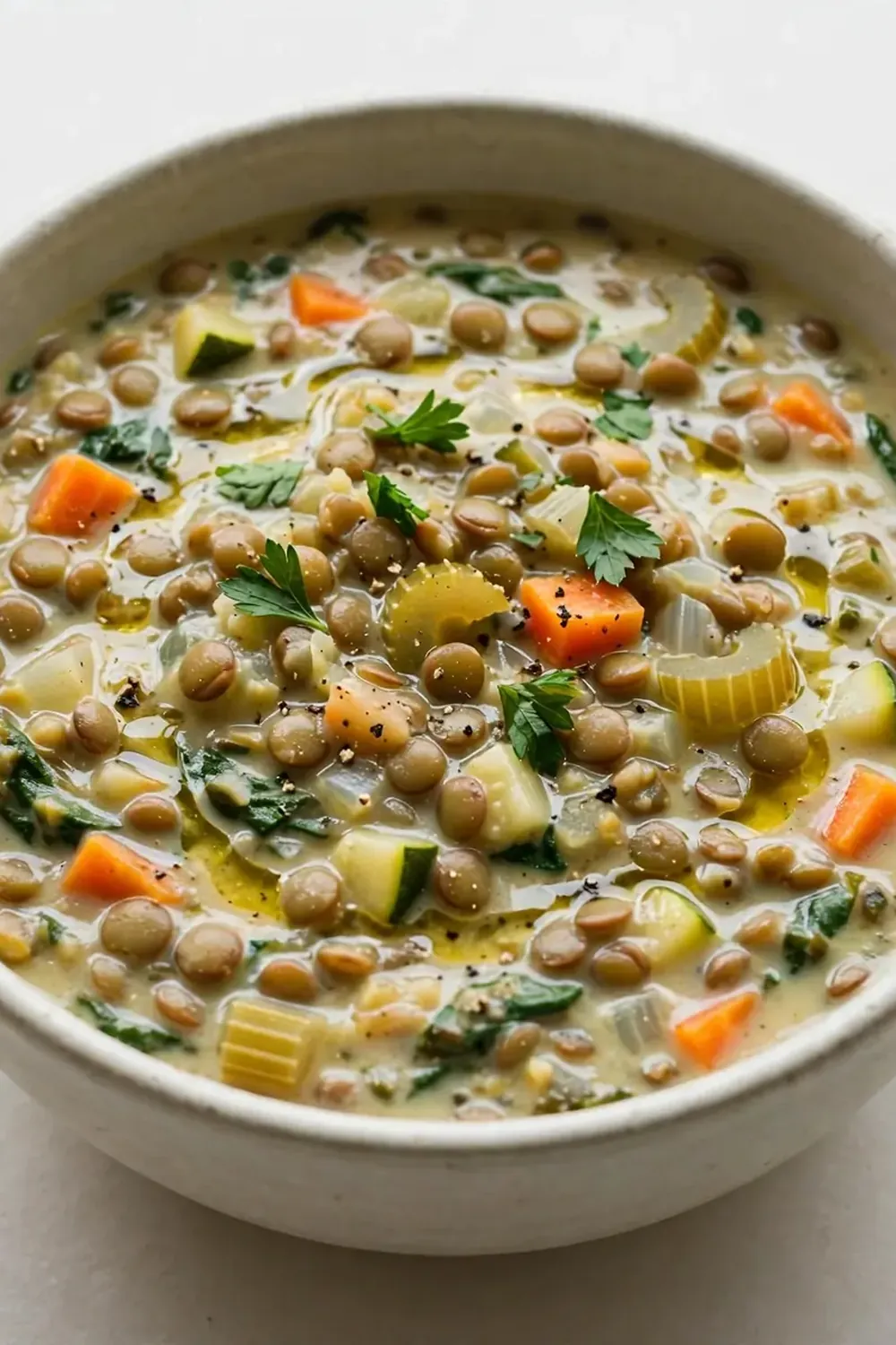 creamy lentil vegetable soup recipe